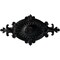 Ekena Millwork Quentin Ceiling Medallion, Hand-Painted Jet Black, 23 1/2"W x 12 1/4"H x 1 1/2"P CM23RO1BLF - alternate 1